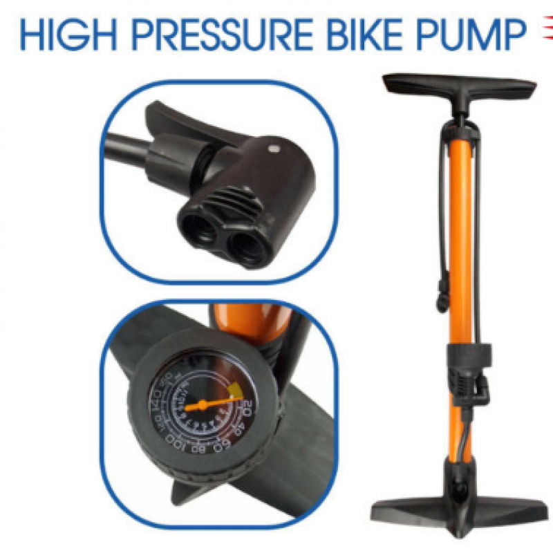 air pump for bike with gauge