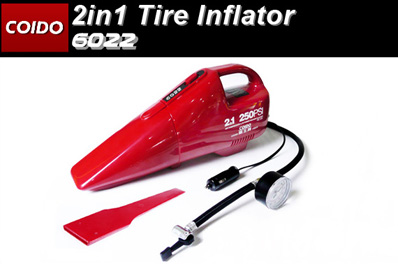12V 250PSI 2in1 Car Air compressor Vacuum Cleaner