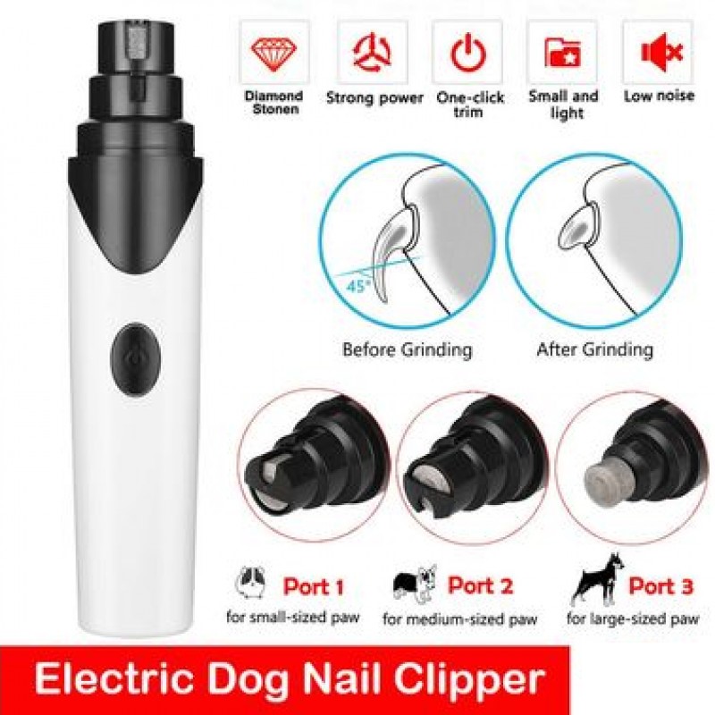 Electric Dog Nail Clippers Nail File Cat Claw Grooming Nail Grinder Trimmer Kit