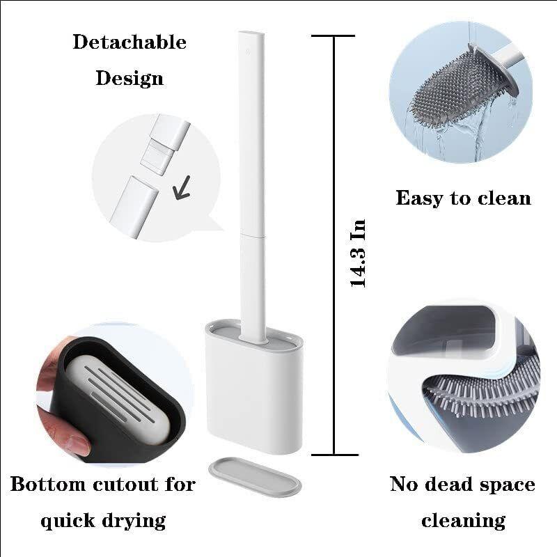 Toilet Brush And Holder Bathroom Toilet Brush Holder Set Silicone Toilet Brush