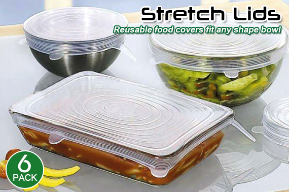 Silicone Stretch Storage Lids (6 Piece Set)