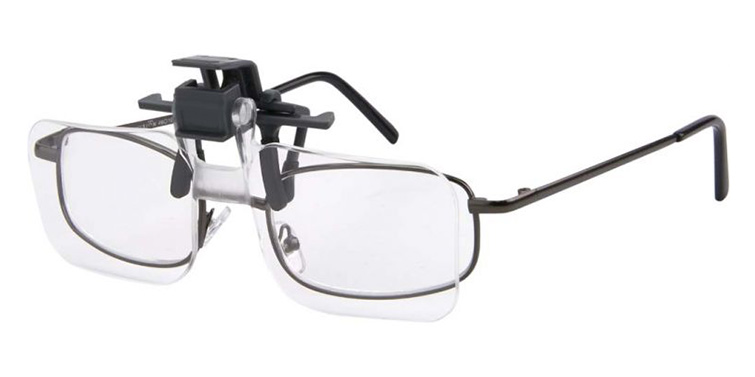 Clip-on Flip-up Magnifying Lenses for Eyeglasses