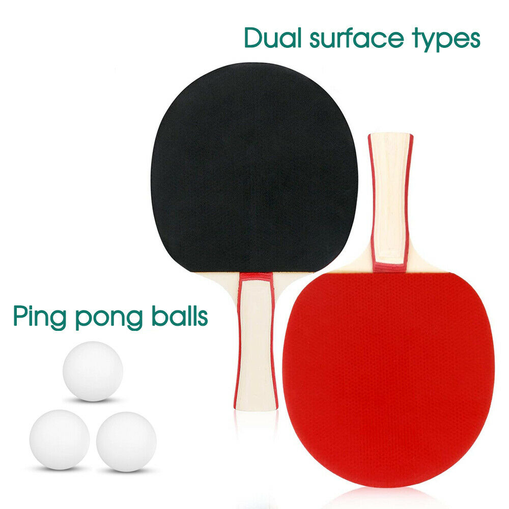 2 Players Table Tennis Ping Pong Set Includes 2 Rackets And 3 Balls AU ...