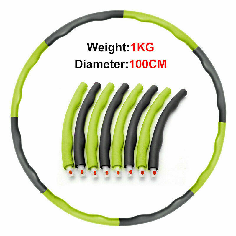 100CM Foam Padded Weighted Waist Fitness Hula Hoop Body Massage