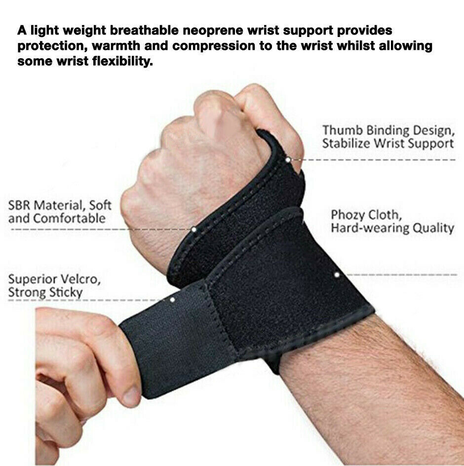 Wrist Support Splint Brace Protection Strap Carpel Tunnel CTS RSI Pain ...