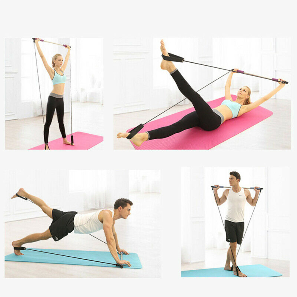 Free Shipping: Exercise Pilates Bar Kit with Resistance Band Pilates ...