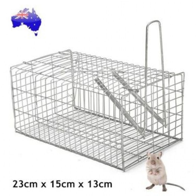 Large Rat Mouse Trap Catcher Metal Cage Spring Live Animal Rodent Pest  Control