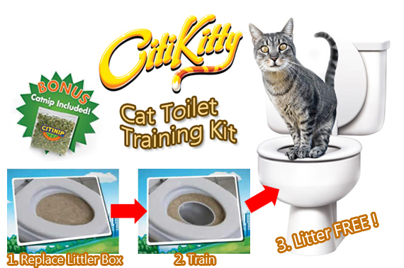 CitiKitty Cat Toilet Training Kit - Works with Cats of All Sizes & Ages