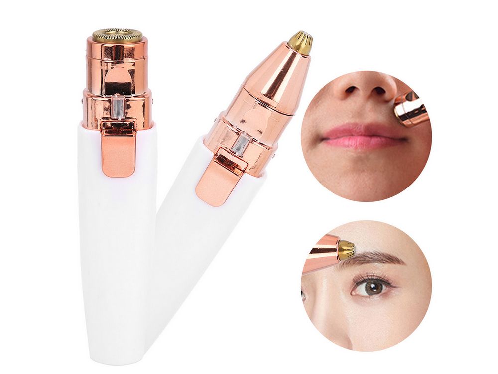 2IN1 Rechargeable Eyebrow Trimmer & Facial Hair Remover For Women Painless