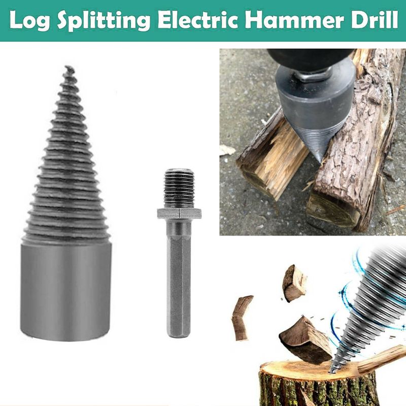 Speed Twist Drill Bit Wood Firewood Log Splitter Screw Splitting Cones Drivers