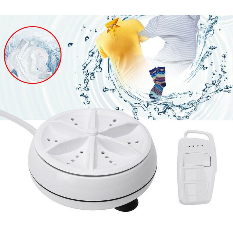 Ultrasonic Portable Washing Machine Mini Turbine Washer USB For Travel
