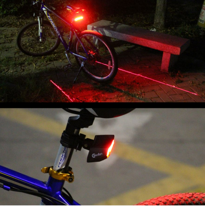 meilan x5 80lm 2000mah bicycle laser tail light