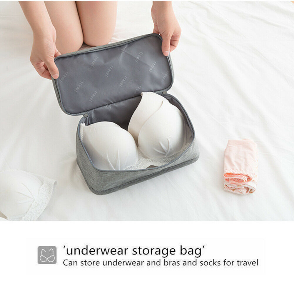 7Pcs Travel Storage Bags Set Home Travel Organizer For Clothes Underwear  Shoe Suitcase Luggage Packing Cube Tidy Pouch Underwear, clothing, shoes,  classification, storage, organizer's luggage bag set