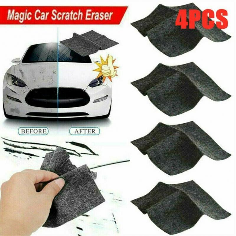 4pcs 20x10cm Car Paint Scratch Repair Cloth Nano Light Scratch