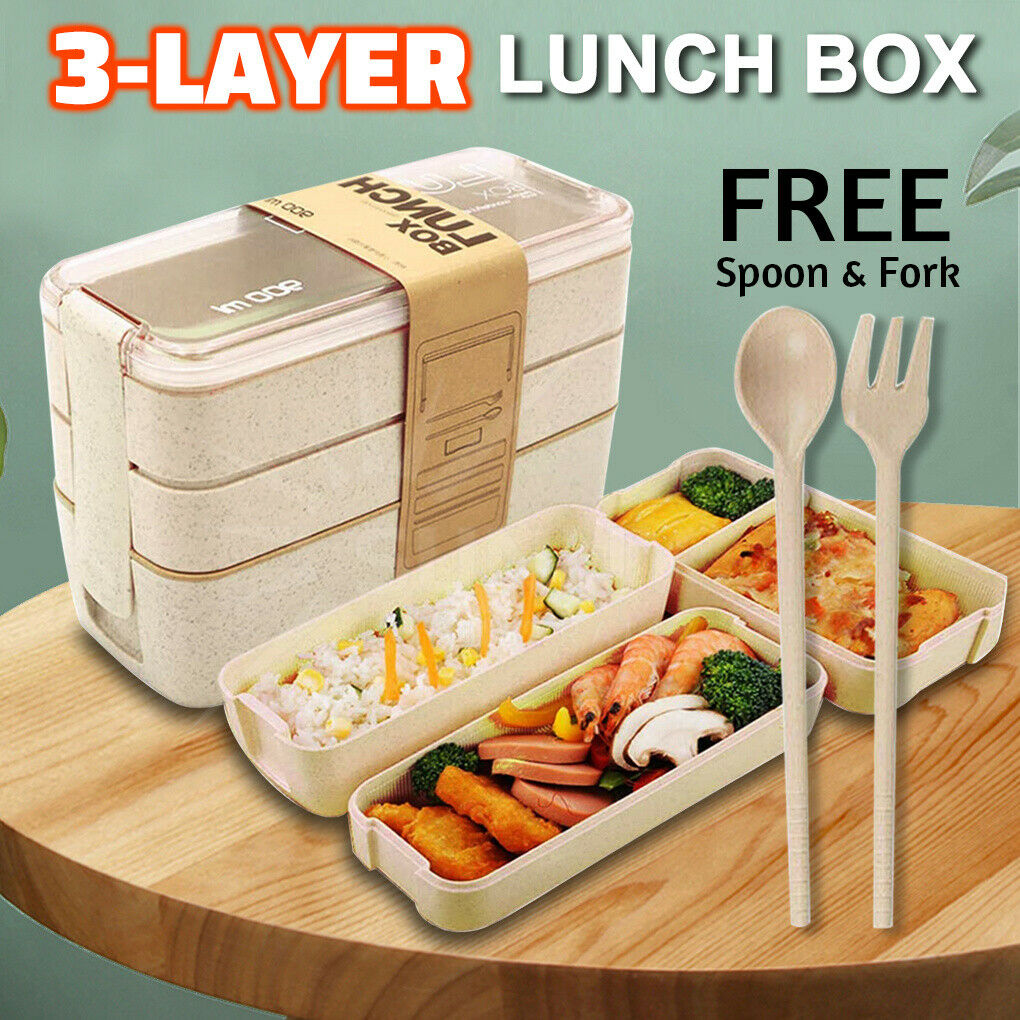 900ml 3 layers bento box with