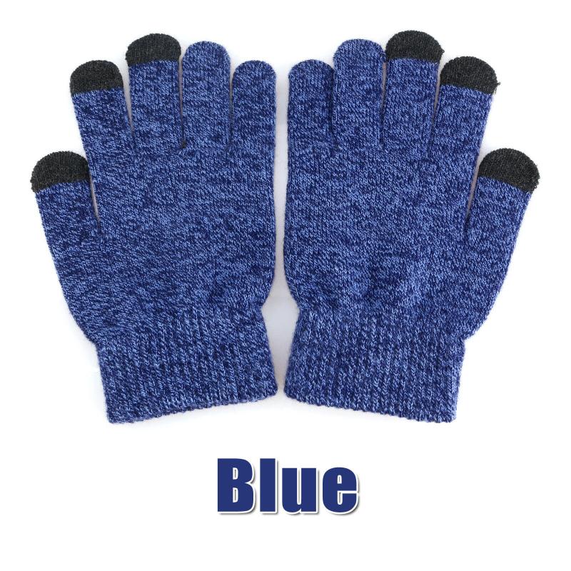 Free Shipping Women Men Warm Touch Screen Soft Wool Winter Gloves Warmer Mobile Phone