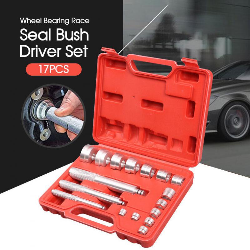 Wheel Bearing Race Seal Bush Driver Set Garage Tool Kit 17pc Aluminum mm
