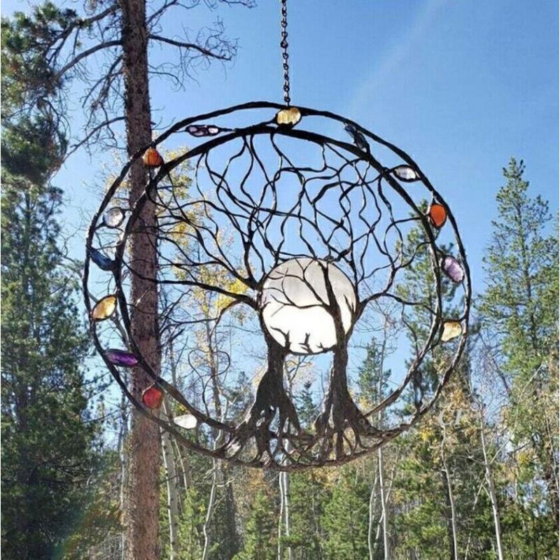 Tree of Life Wall Plaque - 9.8in Circle Of Life-Metal Tree Wall Art,Garden Decor