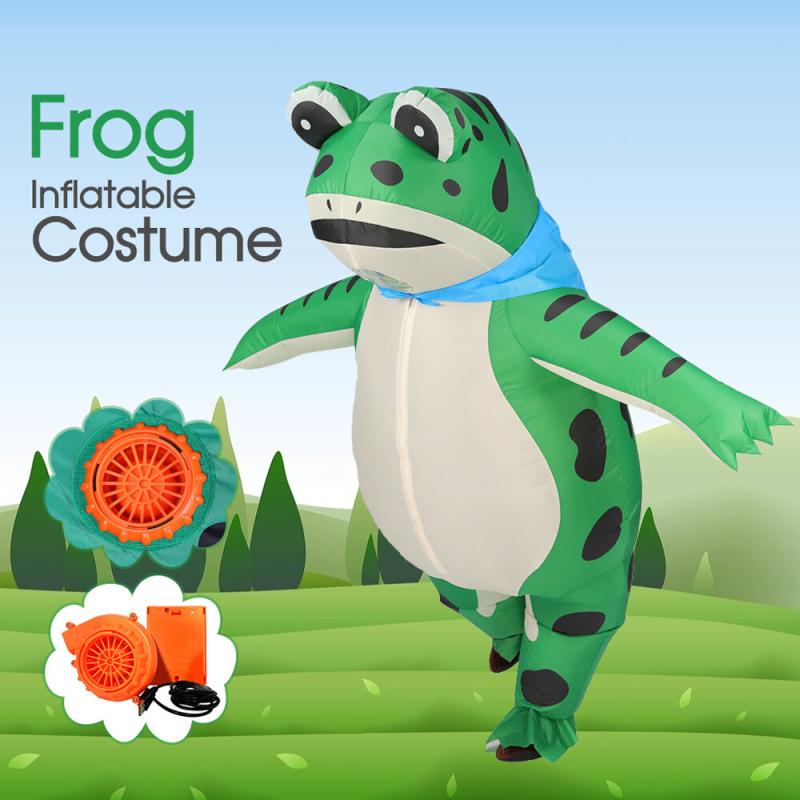 AU Scary Halloween Inflatable forg Costume Blow Up Suits Party Dress NEW Kids