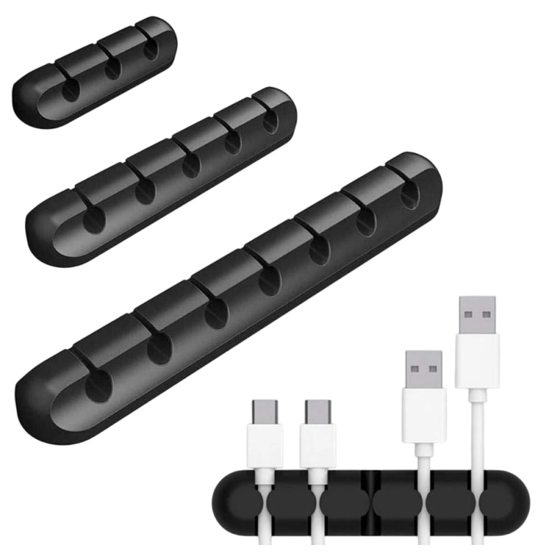 Free shipping 3 Pack Silicone Adhesive Charging Cable Management Clips Wire Holder Organizer