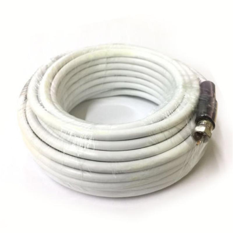 12m RG6 Dual Shield TV Antenna Digital Coaxial Cable F to F white