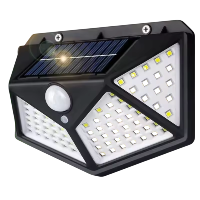 Free shipping 2 Pcs 100 LED Solar Wall Light PIR Motion Sensor Outdoor Garden Street Lamp