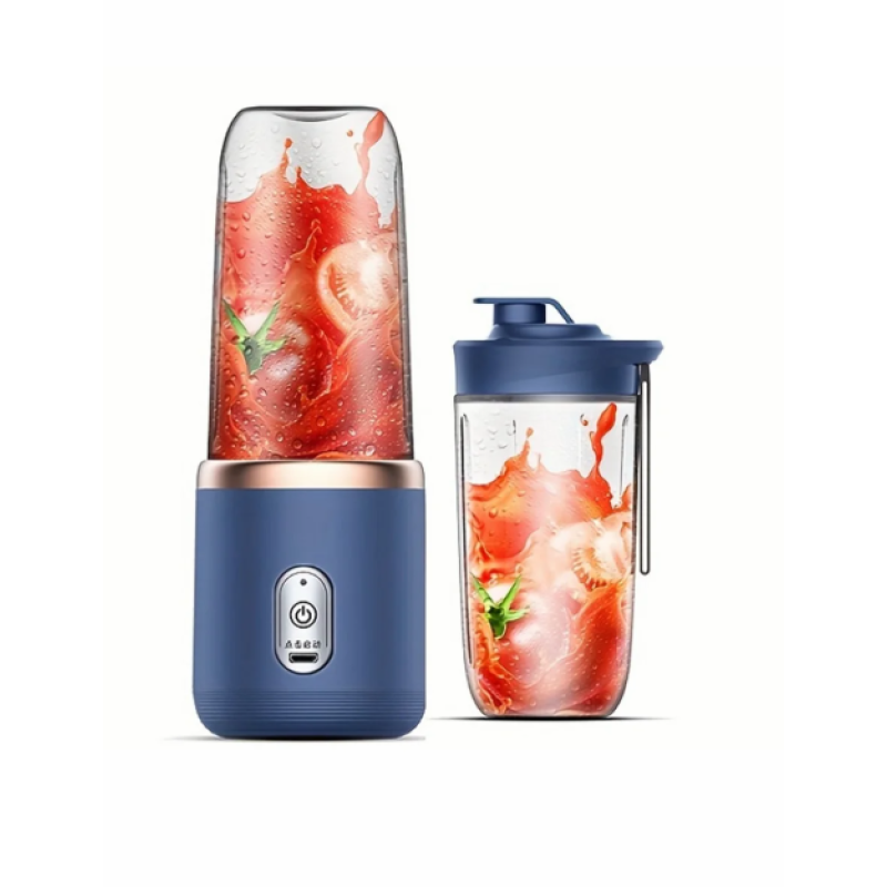 Free shipping blue single cup Portable Blender Bottle Electric 6 Blades Multifunction Juice 