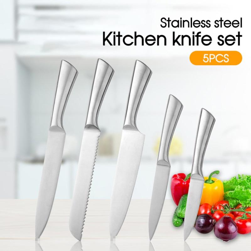 Chef knife five piece set kitchen knife set stainless steel kitchen knife sharp slicer fruit bread k