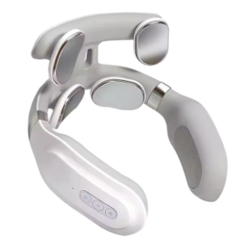 Ivory  Neck Massage Machine 4-Head Heating Vibration Hot Compress 