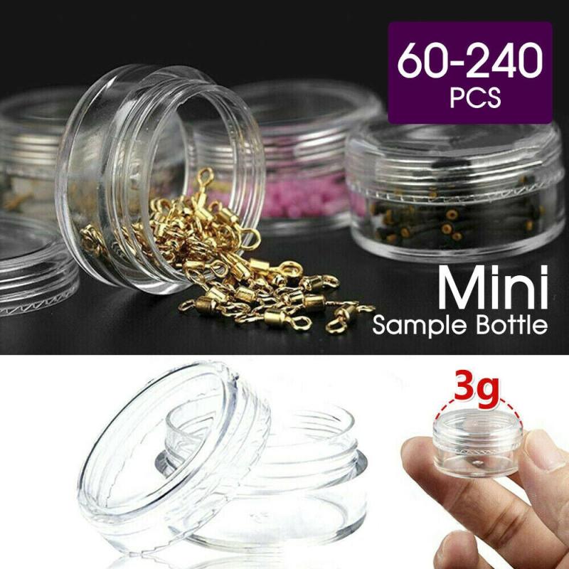 60-240x Mini Sample Bottle Cosmetic Makeup Jar Pot Face Cream Lip Balm Container QTY 180Pcs