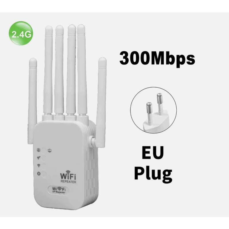 300Mbps EU Plug WiFi Range Extender Dual-Band 2.4/5G Signal Booster