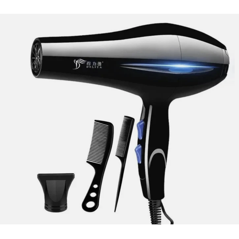 2200W Ionic Hair Dryer Professional Hot Cold Air Blow Dryer with Nozzle