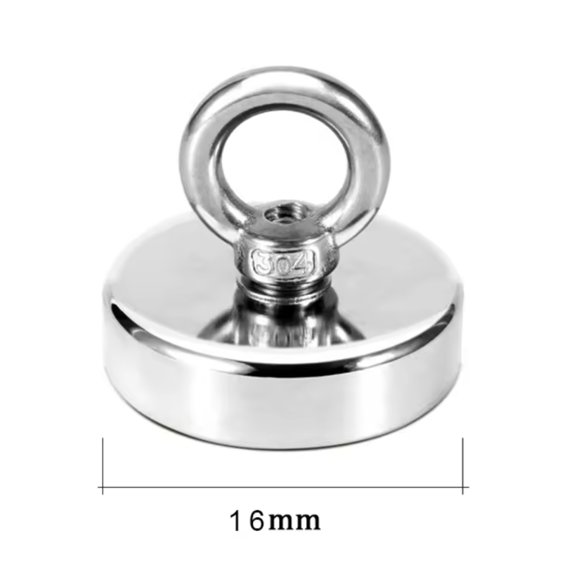 D16 5kg Neodymium Fishing Magnet Heavy Duty Rare Earth with Eyebolt