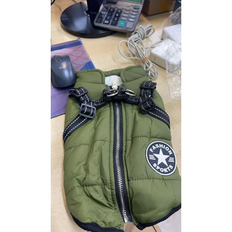PAW ROLL Dog Winter Jacket GREEN M