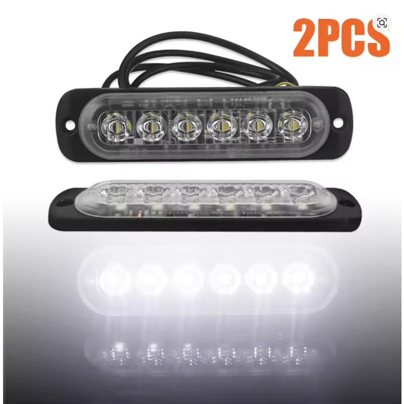 2PCS 12V-24V LED Fog Work Lights Flood Light for Car Off-Road