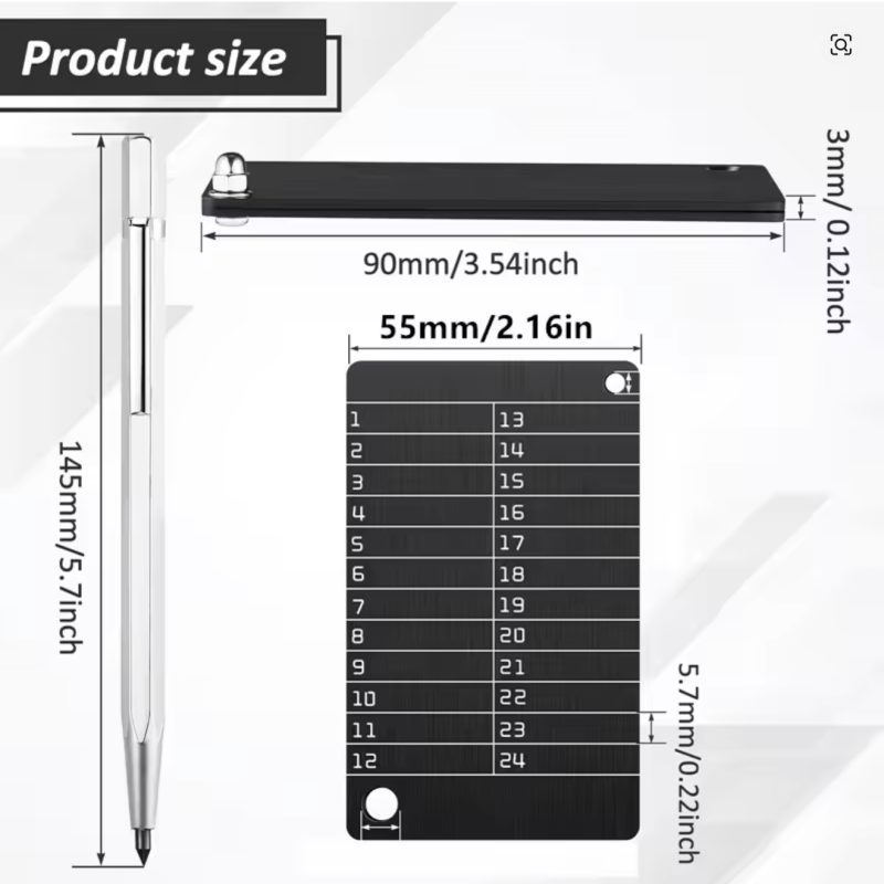Ombre 2 Encrypted Wallets with Metal Plate and Marker Pen for Crypto Backup