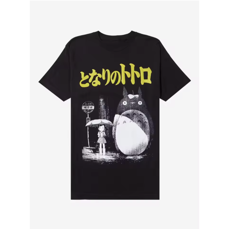 XL Studio Ghibli Totoro Bus Stop Printed Cotton T-Shirt Unisex