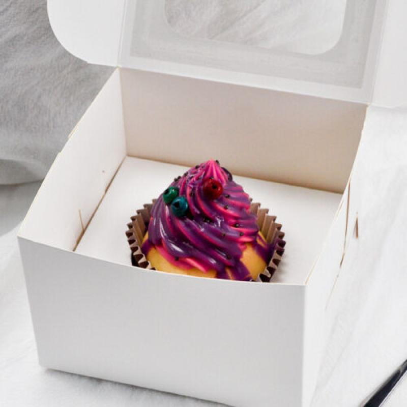 5PCS Cupcake Box Cases 1 hole Window Face Cases Party Wedding
