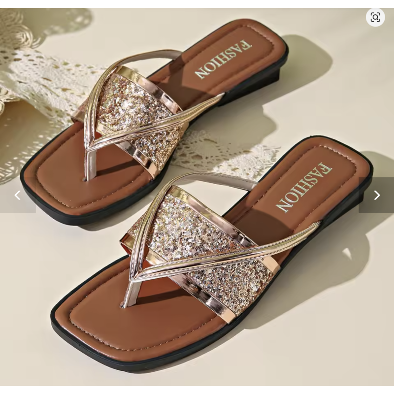 Size 41 Women’s Luxury Flat Slides Rubber Flip Flops Soft Designer Slippers