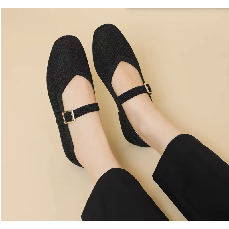 Size 38 Japanese Knit Comfort Mary Jane Flats