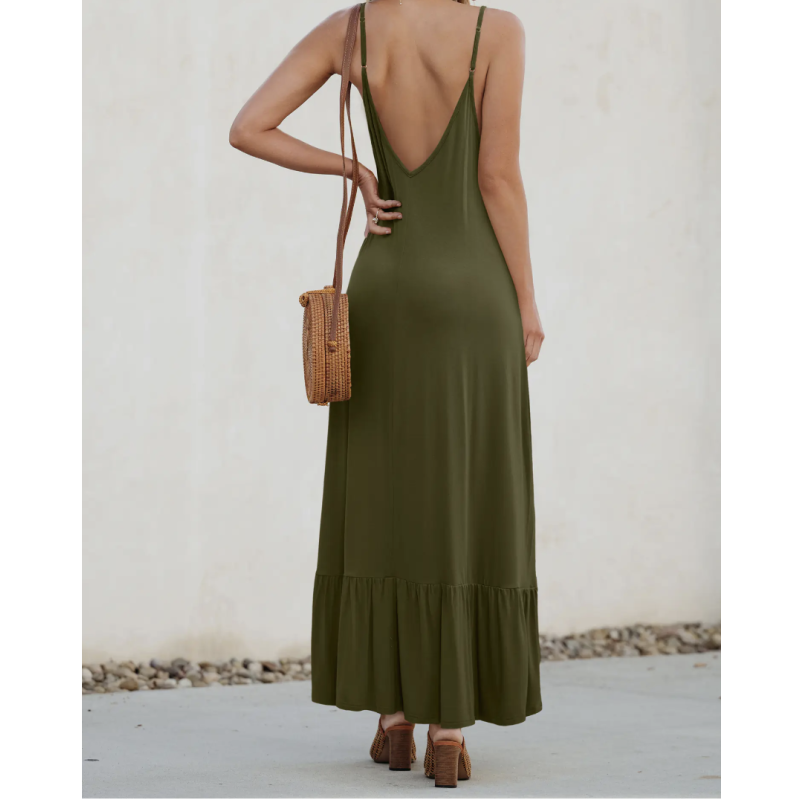 Size:M  Always Dreamy Green Maxi Dress