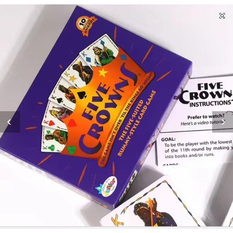 Five Crowns Card Game Purple High Quality Special Style Board Game Funny Friends Family Interactive 