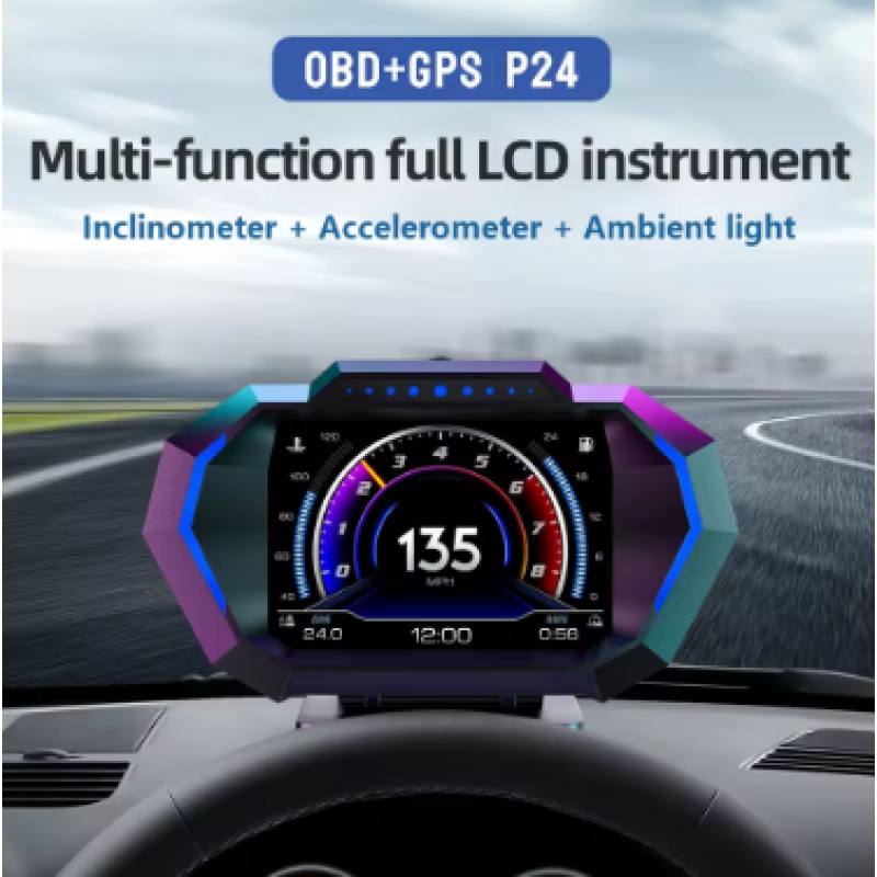 OBD GPS Car HUD Digital Speedometer and On-Board Display
