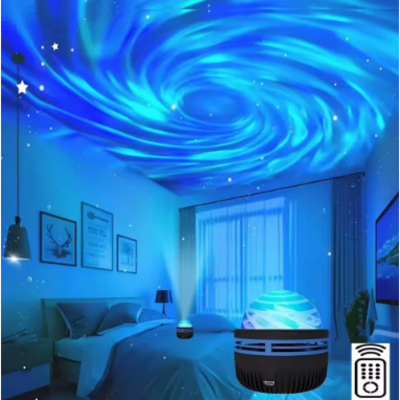 Nebula Star galaxy ocean wave projector bedroom night light with 7 color pattern
