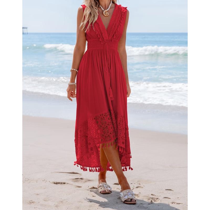 Size M Red Midi Dress – Elegant Casual & Occasion Wear