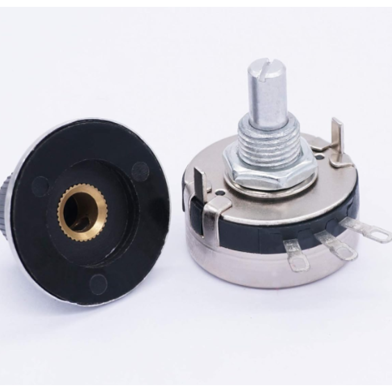 2-Piece Rotary Carbon Linear Potentiometer Set – 1K Ohm with Knobs