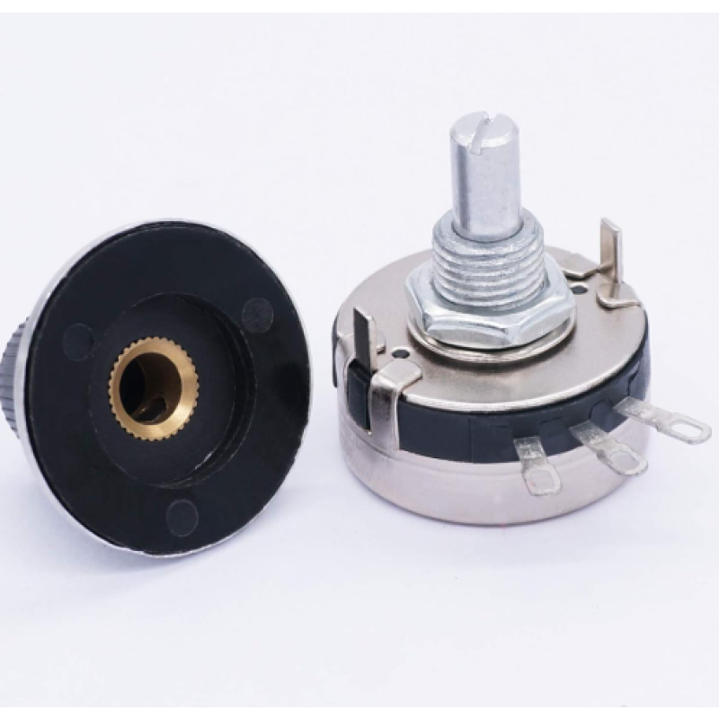 2-Piece Rotary Carbon Linear Potentiometer Set – 1K Ohm with Knobs