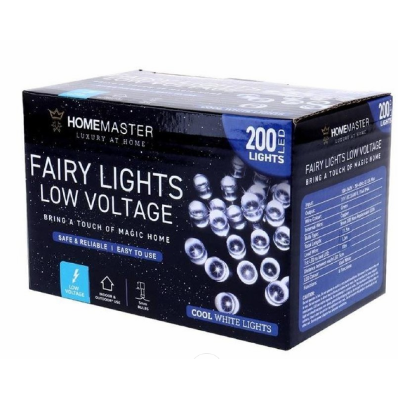 Fairy Light Low Voltage 200LED 11.5m Total Length Blue 8 Function