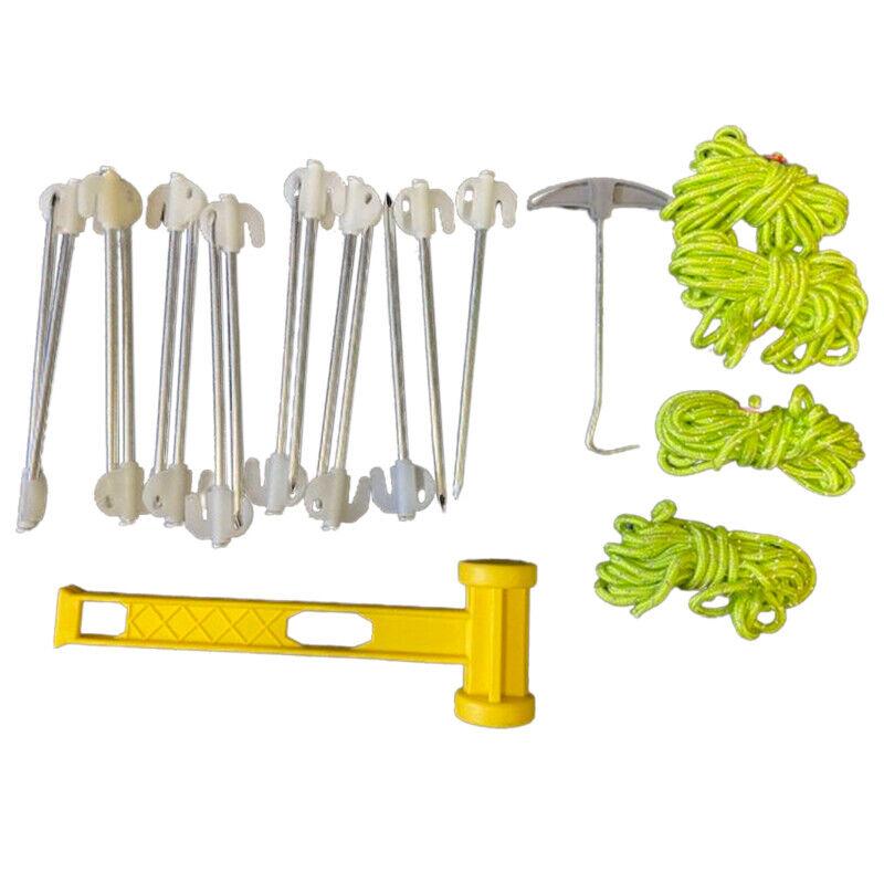 Heavy Duty Steel Camping Tent Pegs with Glow in The Dark Head 