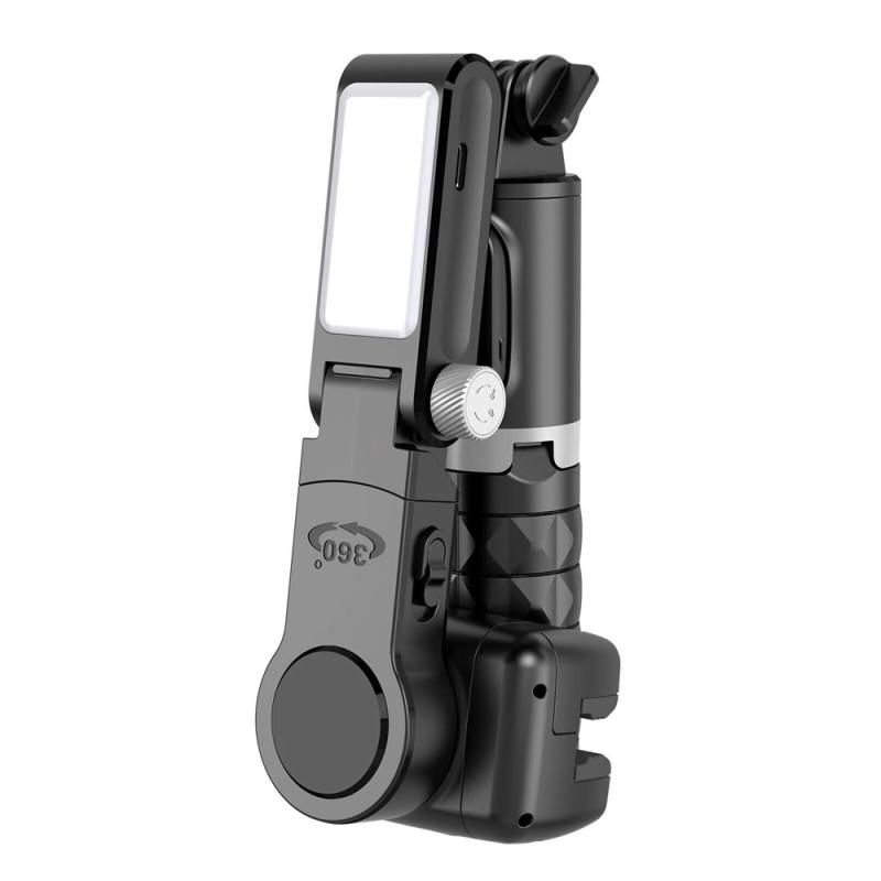 Selfie Stick Stabilizer with Intelligent Anti-Shake, Face Recognition, and LED Fill Light - Compatib